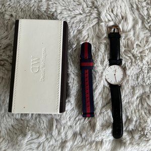 DANIEL WELLINGTON Classic Sheffield in Rose Gold Black Leather